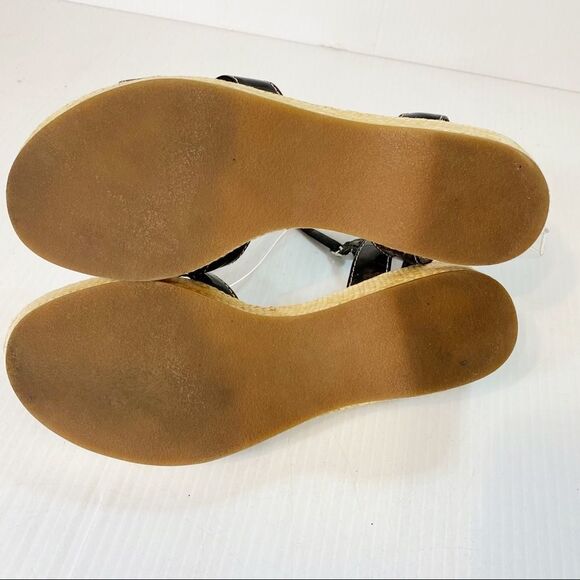 Anne Taylor Loft  Black Patent Leather Espadrille Sandals 8M - Picture 10 of 10